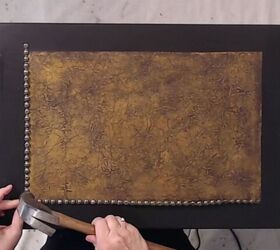 spruce up your table with this easy faux leather technique, How to decoupage a table