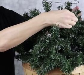 how to make a gorgeous topiary thats perfect for fall and winter, Outdoor faux topiary
