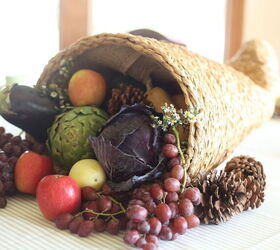 s 20 easy ways to get a gorgeous thanksgiving table, Up your game this Thanksgiving with a handmade cornucopia
