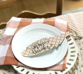 s 20 easy ways to get a gorgeous thanksgiving table, Upgrade your Thanksgiving table with decoupaged metal place cards