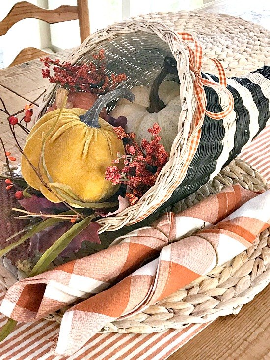 s 20 easy ways to get a gorgeous thanksgiving table, Give a thrifted cornucopia a modern makeover