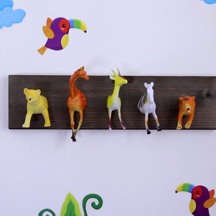 15 better ways to keep your winter coats and boots organized, Turn toy animals into playful hanging hooks