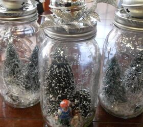 s 30 magical ways to make your home feel more merry and bright, Craft your own sparkly snow globes in canning jars