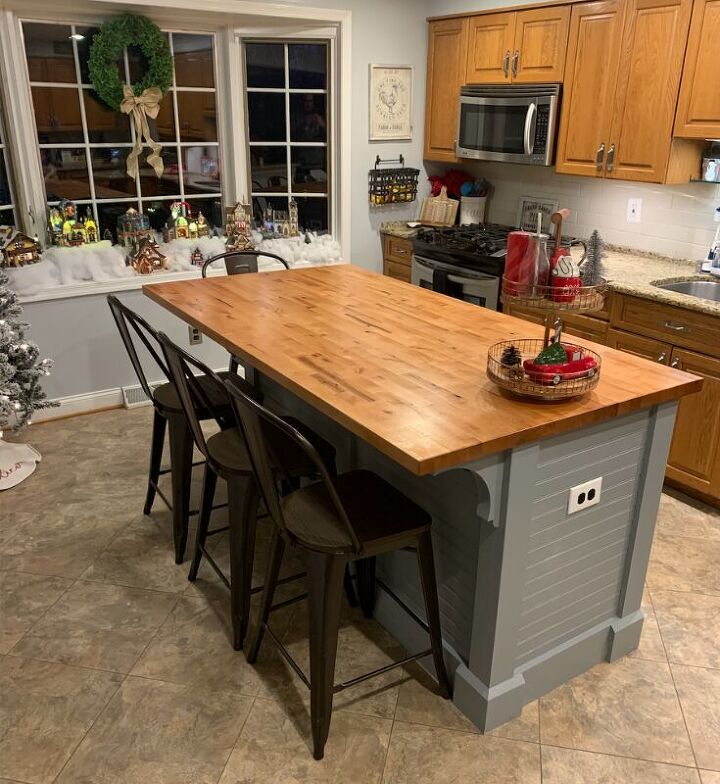 DIY Makeover : Butcher Block Top Kitchen Island | Hometalk