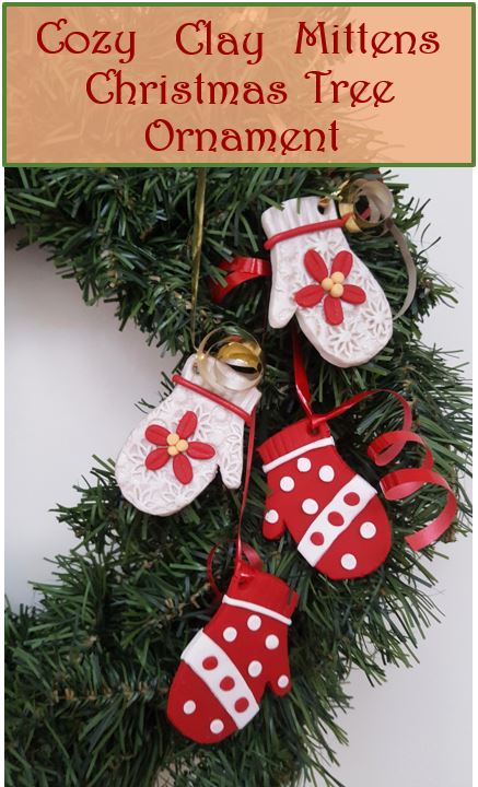 s 25 new christmas ornament ideas that we re totally obsessed with, Decorate a little tree with cozy mini polymer mittens