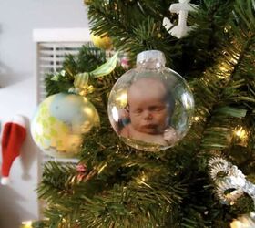 s 25 new christmas ornament ideas that we re totally obsessed with, Say I love you with customized Christmas photo ornaments
