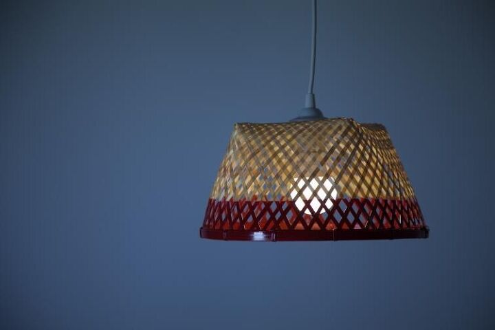 s 13 new lighting ideas that you haven t seen yet, Upcycle a wicker basket into a hanging light fixture