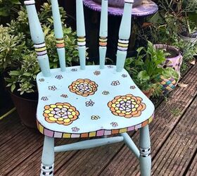 how to brighten up a chair with paint pens, Adding design to a chair