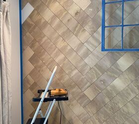 how we created a herringbone feature wall for less than 150