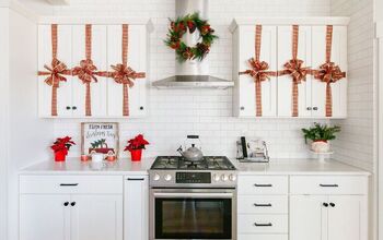 Easy Holiday DIY To Transform Your Kitchen Cabinets For The Holidays