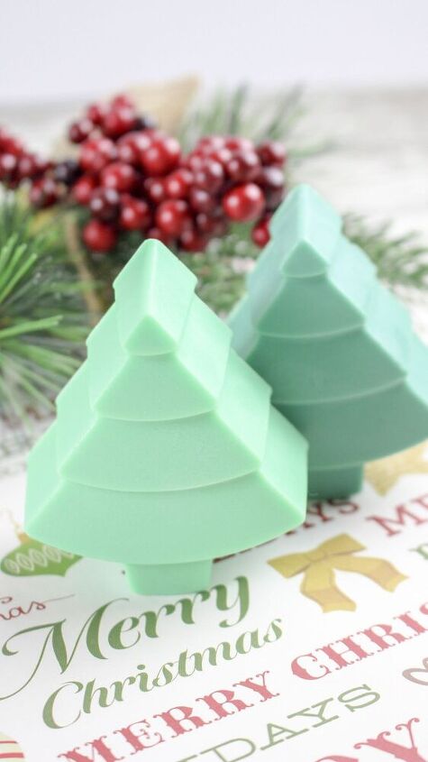 christmas tree soaps made in microwave