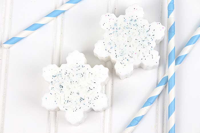 s 17 diy disinfectants sanitizers and soaps to have on hand this season, Get sparkly clean with glitter snowflake soap