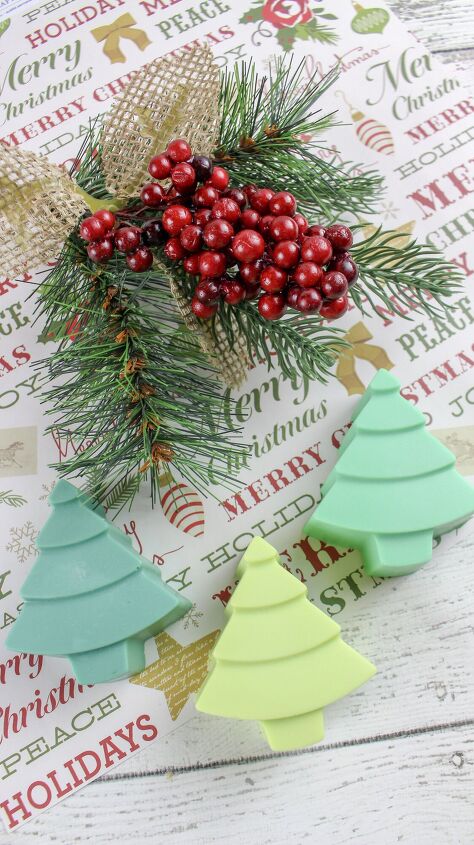 s 17 diy disinfectants sanitizers and soaps to have on hand this season, Microwave your own super easy Christmas tree soaps