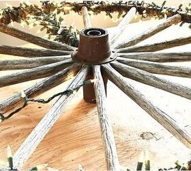how to make a peace sign for christmas with an old wagon wheel