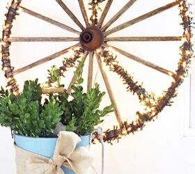 how to make a peace sign for christmas with an old wagon wheel