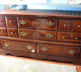 This mom mixed powder and water to transform her son's old dresser into a showstopper