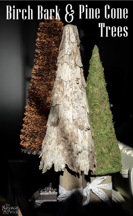 s 15 winter topiaries that will seriously impress your neighbors, Celebrate the natural beauty of winter with DIY birch bark and pine cone trees