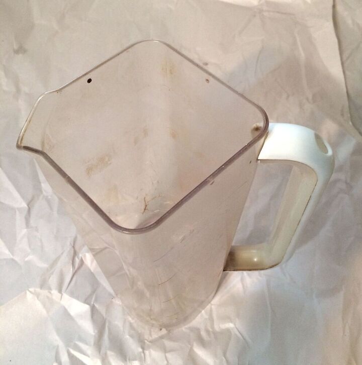 repurposed starbucks coffee pitcher