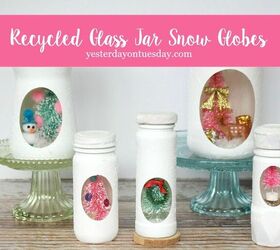 s 15 diy snow globes that make adorable decor and gifts, Upcycle empty glass jars into whimsical snow globes