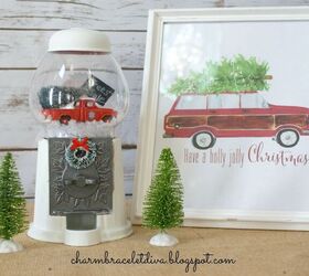 s 15 diy snow globes that make adorable decor and gifts, Turn a gumball machine into a vintage style snow globe