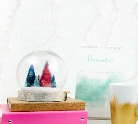 s 15 diy snow globes that make adorable decor and gifts, Get creative with a colorful yet rustic DIY snow globe