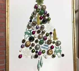 s 15 alternative christmas trees you need to see before december, Craft a stunning light up ornament tree on canvas