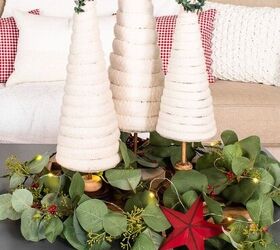 s 15 alternative christmas trees you need to see before december, Wrap these cozy Christmas trees from cotton piping