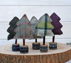 s 15 alternative christmas trees you need to see before december, Craft adorable Scottish trees from fabric scraps