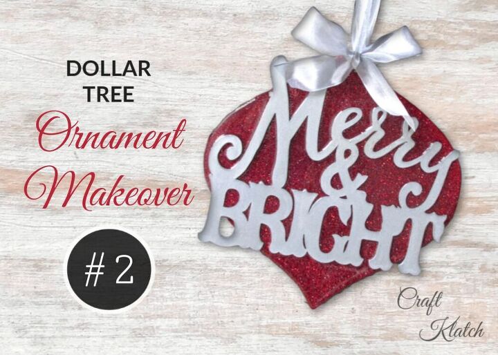 dollar tree ornament makeover 2 glam merry bright