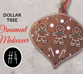 Dollar Tree Ornament Makeover 4: Adorno de pan de jengibre