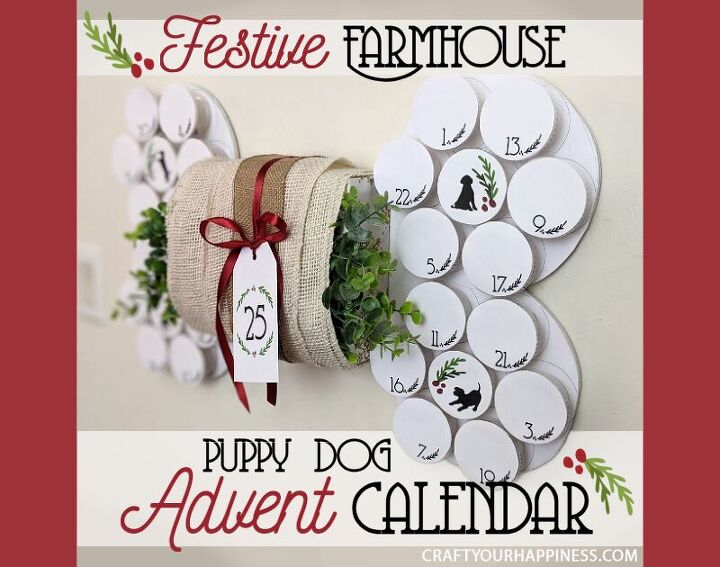 festive farmhouse puppy dog advent calendar diy