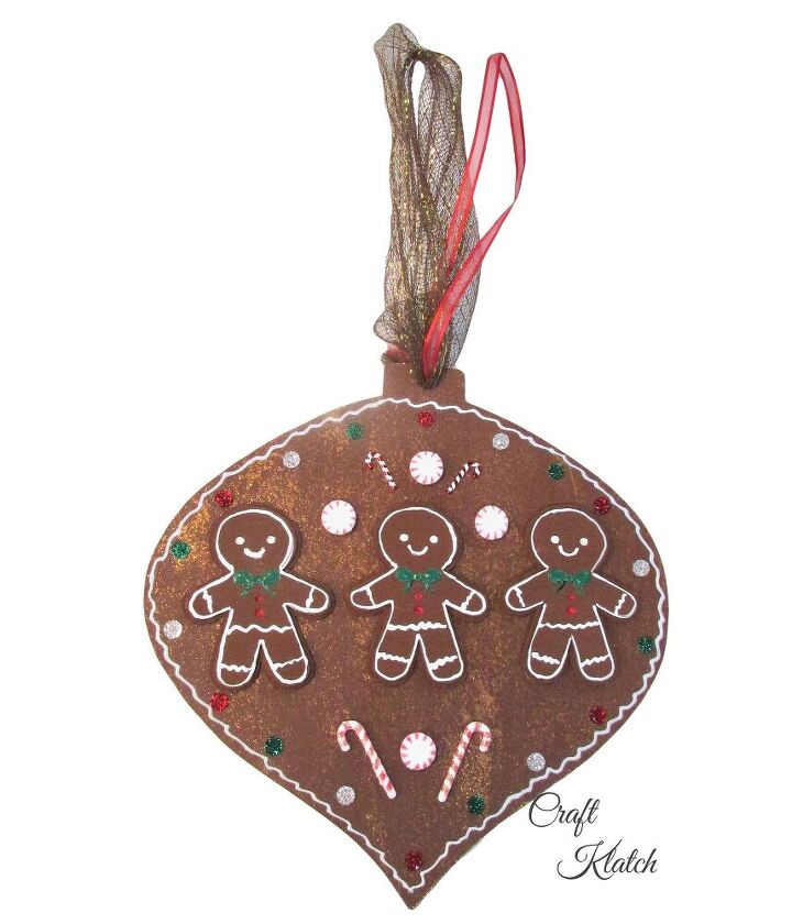 dollar tree ornament makeover 4 adorno de pan de jengibre