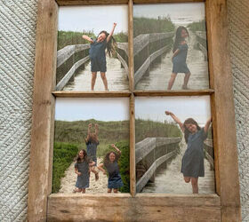 repurpose your vintage barn window into a picture frame