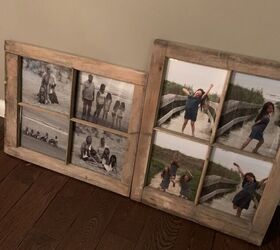 repurpose your vintage barn window into a picture frame
