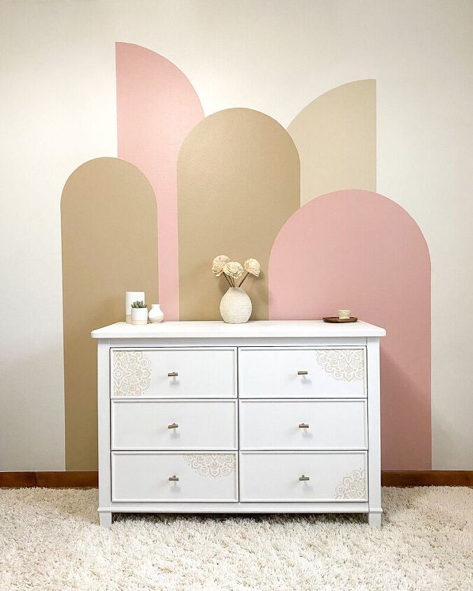 how to make a modern arches color block wall