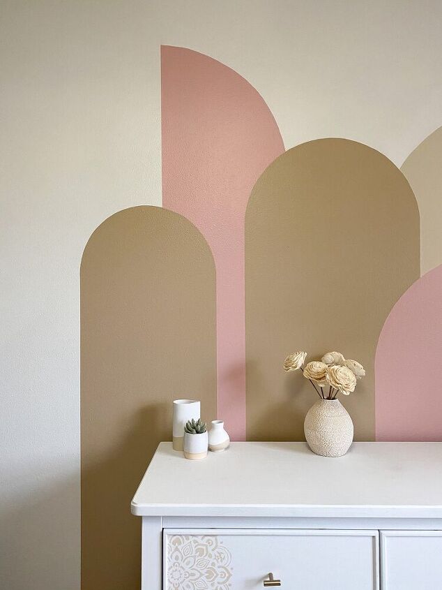 como fazer uma parede moderna de blocos de cores arqueadas