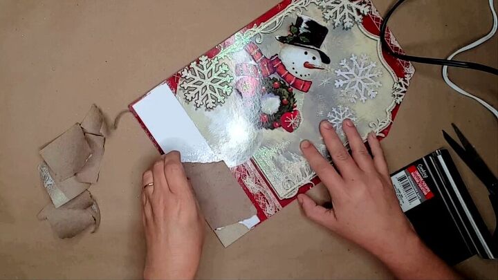 how to make large christmas tags using dollar tree items