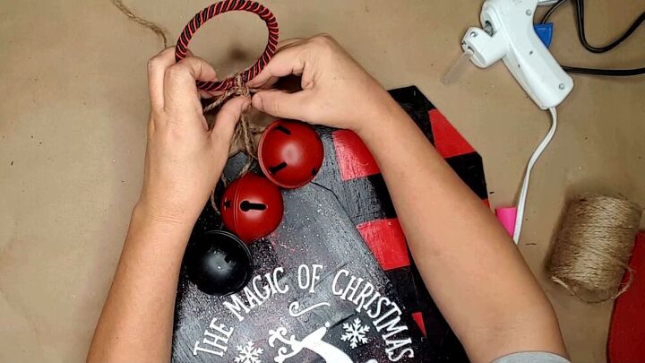 how to make large christmas tags using dollar tree items