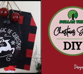 Cómo hacer grandes etiquetas de Navidad con artículos de Dollar Tree