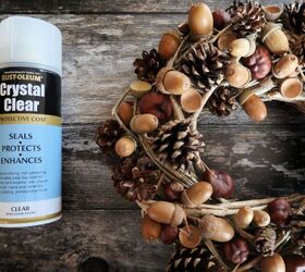 how to make an easy acorn and pinecone wreath