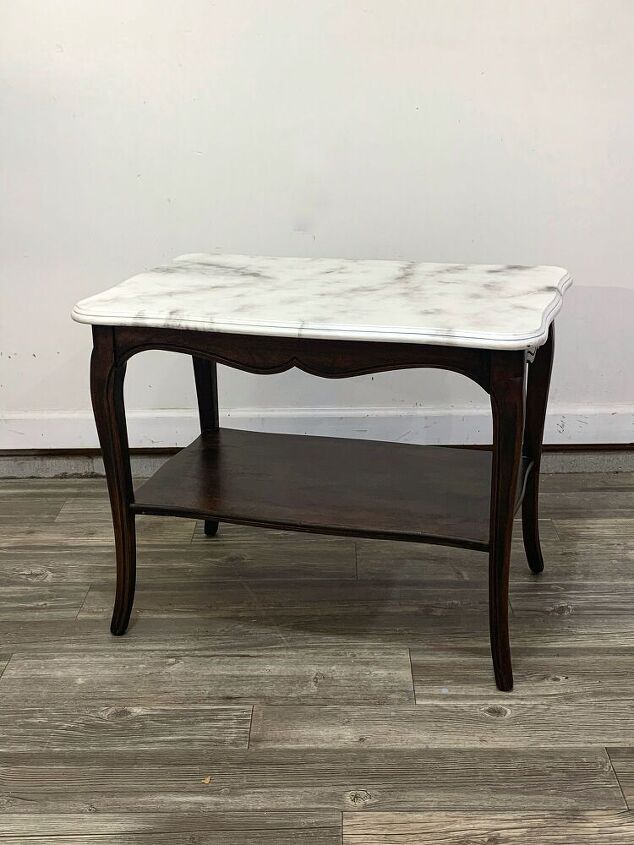 faux marble table top
