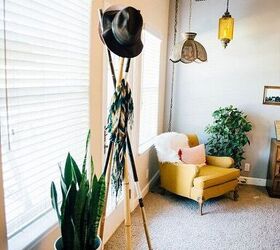 s 15 entryway organizing ideas to prepare for winter wear, Make a tee pee style hat rack from bamboo posts