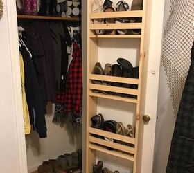 s 15 entryway organizing ideas to prepare for winter wear, DIY this genius built in shoe rack on the back of your closet door