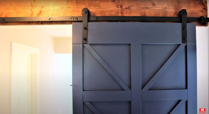 s 17 of our favorite diy barn doors right now, Go bold with a deep blue barn door