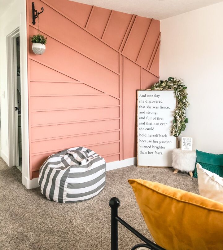 22 ways to make your walls look better for video calls, DIY a stunning accent wall on a budget using simple wood strips