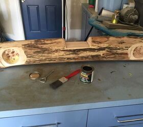 turning and old log into an awesome rustic soundbar, Log ready for Speakers and Amplifier