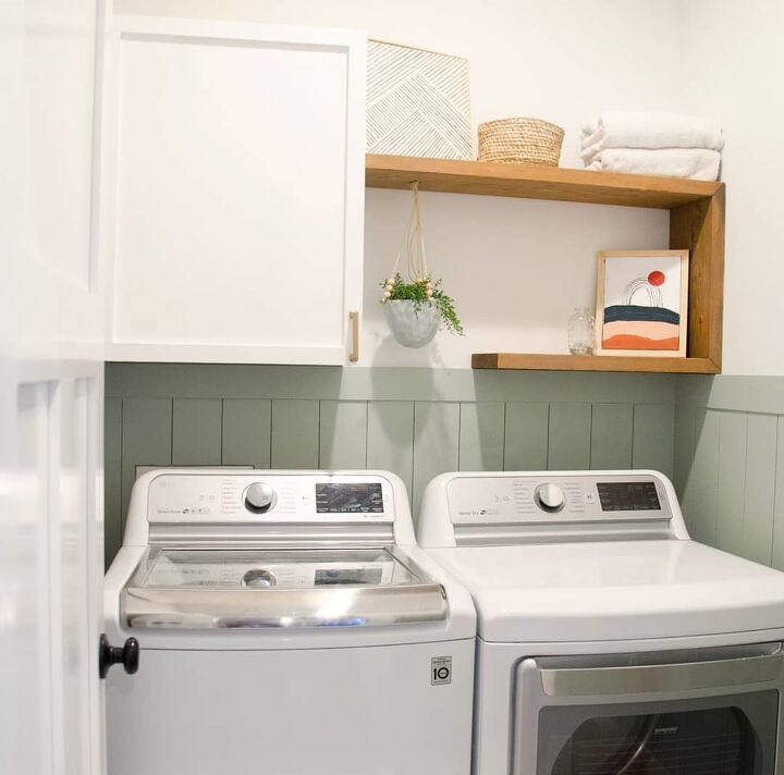 15 mejoras con estilo perfectas para espacios pequeos, Low Cost DIY Laundry Room Makeover