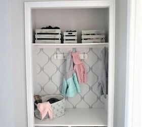 s 15 stylish upgrades perfect for small spaces, Create an adorable mud nook from a chaotic hall closet