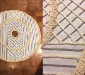 20 tree collars and skirts you re going to love this year, DIY a unique tree skirt inspired by a Moroccan wedding blanket