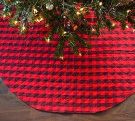 20 tree collars and skirts you re going to love this year, Turn your favorite Christmas fabric into an easy tree skirt